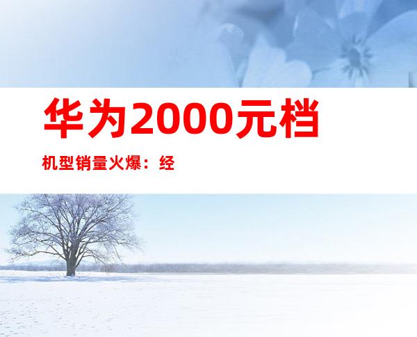 华为2000元档机型销量火爆：经济实惠受追捧